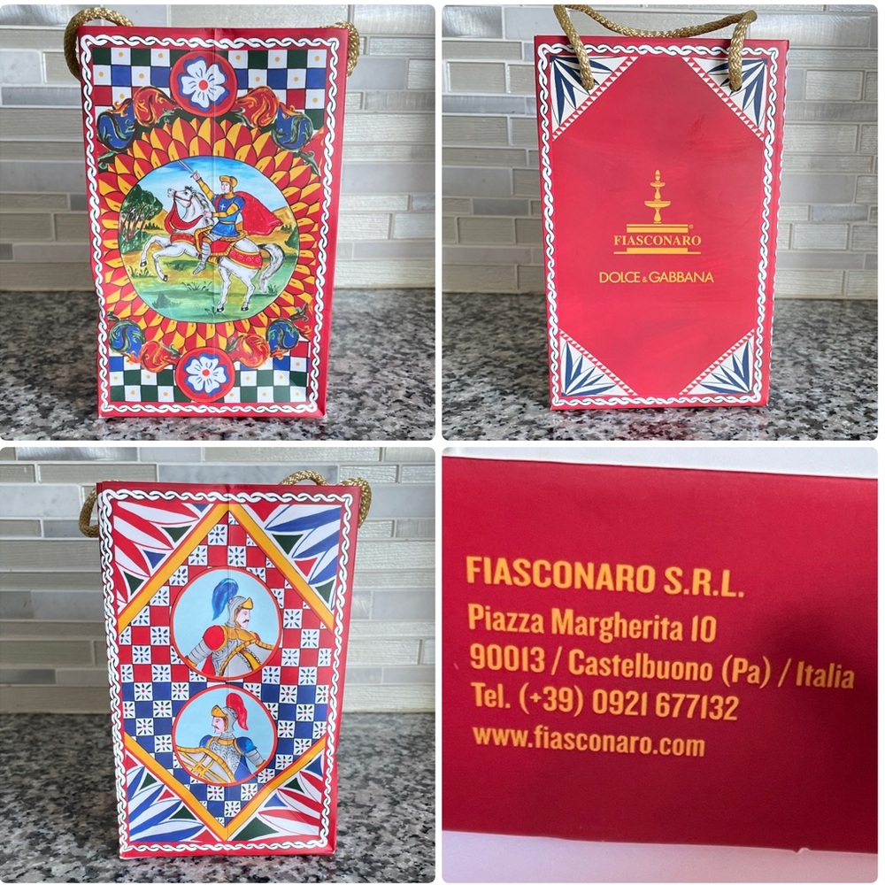 Limited Edition Dolce & Gabbana Red and Gold Gift Bag